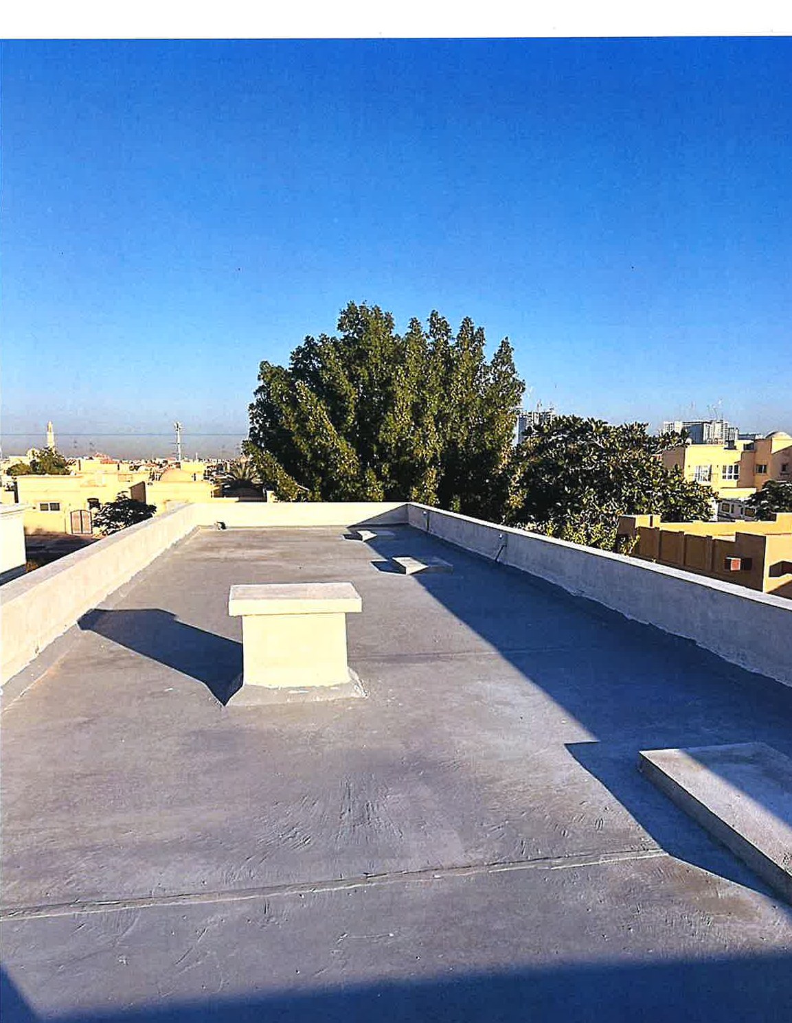 Finished rooftop terrace